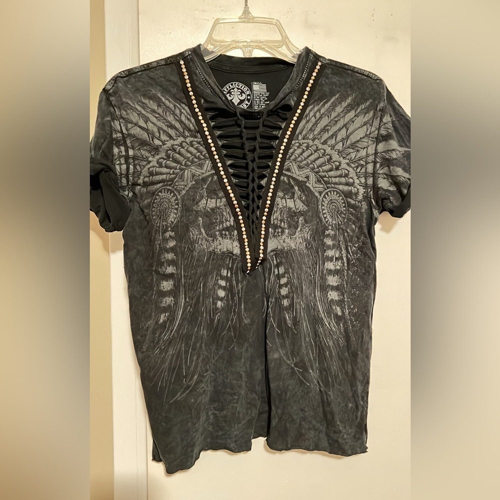 Affliction top XS. Worn once.